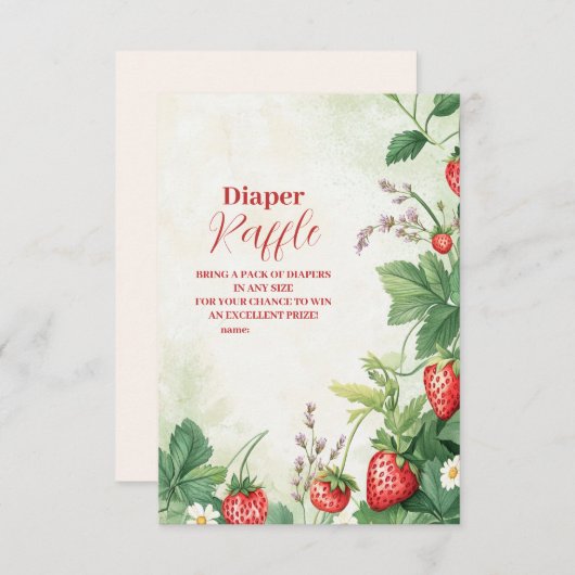 ストロベリースイートディッパーラッフル エンクロージャーカード (正面/裏面)