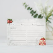 ストロベリースイートトリートベーシックレシピカード エンクロージャーカード (スタンド正面)