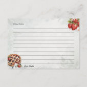ストロベリースイートトリートベーシックレシピカード エンクロージャーカード (裏面)