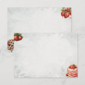 ストロベリースイートトリートベーシック空白のレシピカード エンクロージャーカード (正面/裏面)