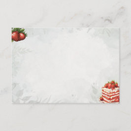 ストロベリースイートトリートベーシック空白のレシピカード エンクロージャーカード