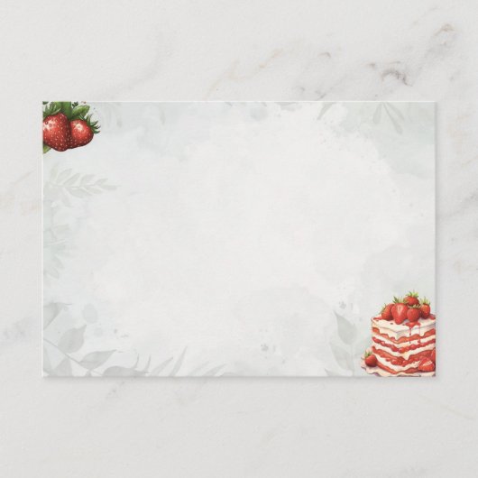 ストロベリースイートトリートベーシック空白のレシピカード エンクロージャーカード (正面)
