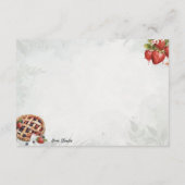 ストロベリースイートトリートベーシック空白のレシピカード エンクロージャーカード (裏面)