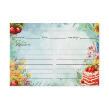 ストロベリースイートトリートレシピカード