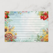 ストロベリースイートトリートレシピカード エンクロージャーカード (裏面)