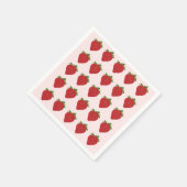 ストロベリースイートバースデーパーティーイチゴ スタンダードカクテルナプキン (角)