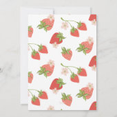 ストロベリースイートバースデーパーティー任意の年齢 招待状 (裏面)