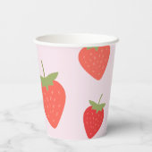 ストロベリースイートピンクガーリーの誕生日パーティー 紙コップ (裏面)