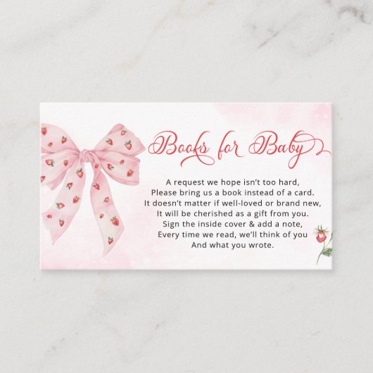 ストロベリースイートピンクボウベビー エンクロージャーカード (正面)