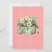 ストロベリースイートファースト誕生日パーティー 招待状 (裏面)