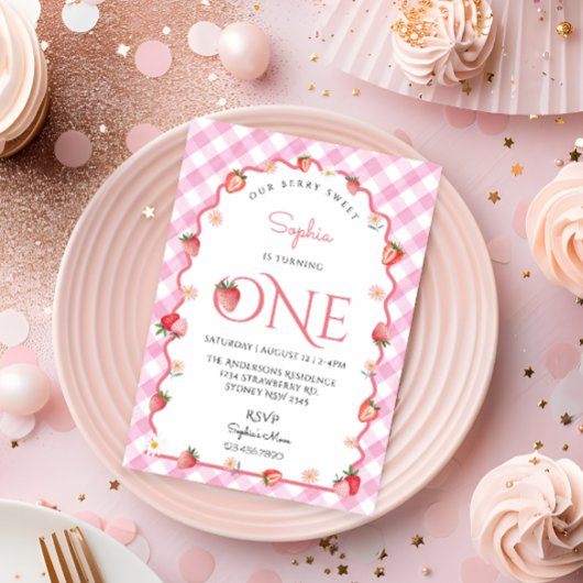 ストロベリースイートファースト誕生日波形 招待状