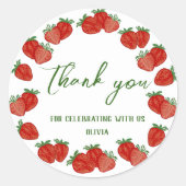 ストロベリースイートフルーツシュクールオフィスギフト ラウンドシール (正面)