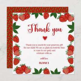 ストロベリースイートフルーツフレッシュサンキューカード 招待状