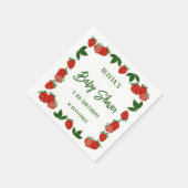 ストロベリースイートフルーツフレッシュベビーシャワー スタンダードカクテルナプキン (角)