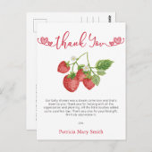 ストロベリースイートベビーシャワーありがとう ポストカード (正面/裏面)