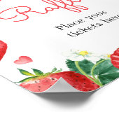 ストロベリースイートベビーシャワーおむつラッフル ポスター (角)