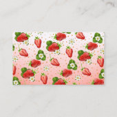 ストロベリースイートベビーシャワーおむつラッフル 名刺 (裏面)