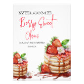 ストロベリースイートベビーシャワーウェルカムサイン フォトプリント (正面)