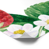 ストロベリースイートベビーシャワーウェルカムサイン ポスター (角)