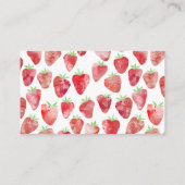 ストロベリースイートベビーシャワーギフトレジストリ エンクロージャーカード (裏面)