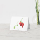 ストロベリースイートベビーシャワーサンキューカード サンキューカード (裏面)