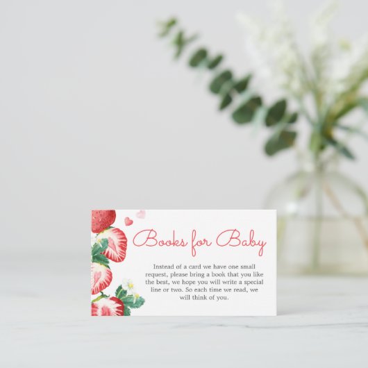ストロベリースイートベビーシャワーベビー エンクロージャーカード (スタンド正面)