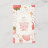 ストロベリースイートベビーシャワーベビー エンクロージャーカード (正面)