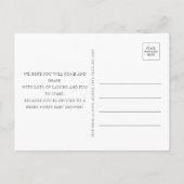 ストロベリースイートベビーシャワー予算はがき インビテーションポストカード (裏面)