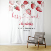 ストロベリースイートベビーシャワー写真の背景 タペストリー (インサイチュ)