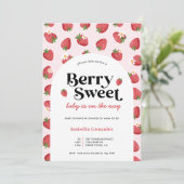ストロベリースイートベビーシャワー招待状 招待状 (スタンド正面)