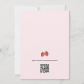 ストロベリースイートベビーシャワー招待状 招待状 (裏面)