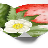 ストロベリースイートベビーシャワー歓迎サイン ポスター (角)