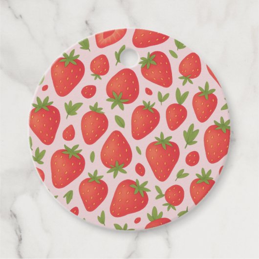 ストロベリースイートベビーシャワー フェイバータグ (正面)