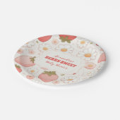ストロベリースイートベビーシャワー ペーパープレート (アングル)