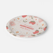 ストロベリースイートベビーシャワー ペーパープレート (アングル)