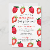 ストロベリースイートベビーシャワー 招待状 (正面)