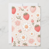 ストロベリースイートベビーシャワー 招待状 (裏面)