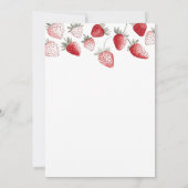 ストロベリースイートベビーシャワー 招待状 (裏面)