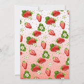 ストロベリースイートベビーシャワー 招待状 (裏面)