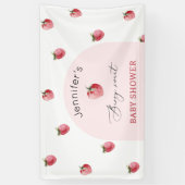 ストロベリースイートベビーシャワー 横断幕 (縦)