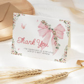 ストロベリースイートボウベビーシャワーありがとう サンキューカード