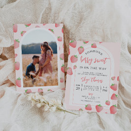 ストロベリースイートボホベビーシャワー招待状 招待状