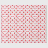 ストロベリースイートボホ1st誕生日 ラッピングペーパー (フラット)