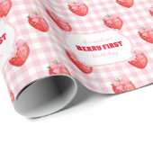 ストロベリースイートボホ1st誕生日 ラッピングペーパー (ロールコーナー)