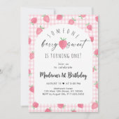 ストロベリースイートボホ1st誕生日 招待状 (正面)