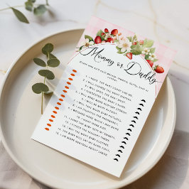 ストロベリースイートママまたはパパの赤ちゃんシャワー