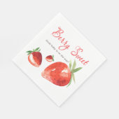 ストロベリースイートレッドウォーター色ベビーシャワー スタンダードランチョンナプキン (角)