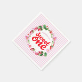 ストロベリースイートワンベリーファースト誕生日 スタンダードカクテルナプキン (角)