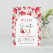 ストロベリースイートワンベリー1st誕生日パーティー 招待状 (スタンド正面)