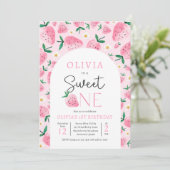 ストロベリースイートワンベリー1st誕生日パーティー 招待状 (スタンド正面)